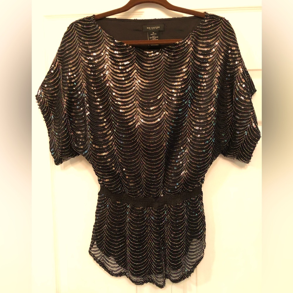 MM COUTURE by Miss Me Sequin top size M